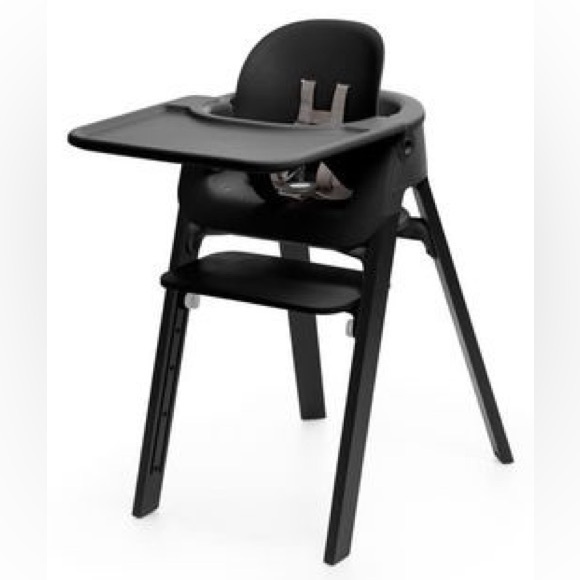 STOKKE 'Steps' Steps High Chair Tray Set in Color-Black New In Box NEVER USED! - Picture 4 of 12